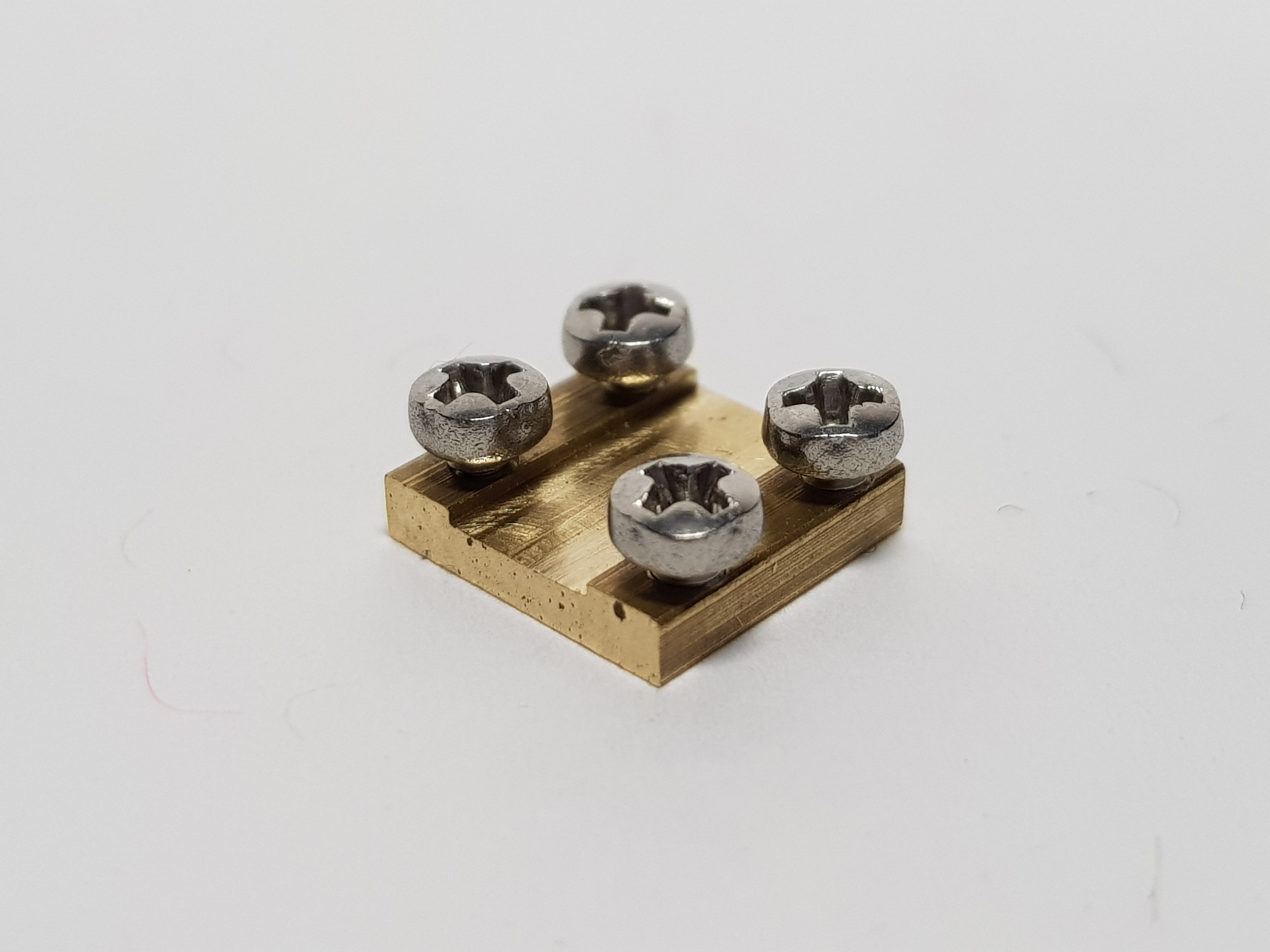 50 Schienenverbinder Spur 1 10mm mit Nirosta Kreuzschlitzschraube
