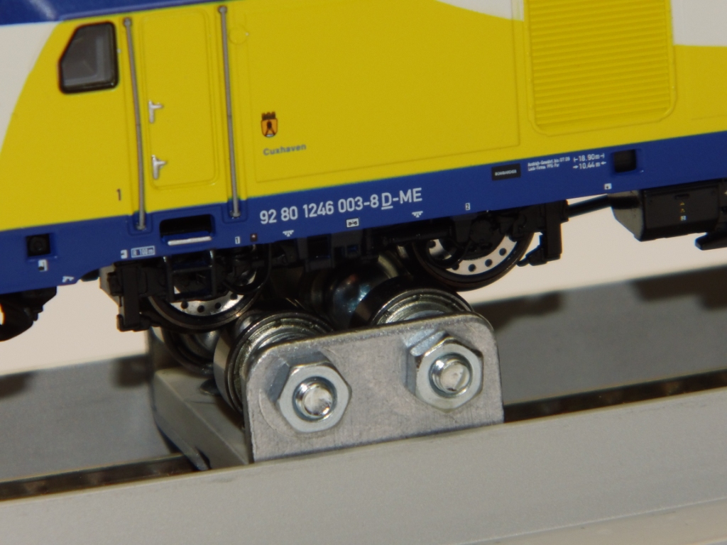 Zusatzrollenbock für Rollenprüfstand Spur TT/H0m Gleichstrom (DC/DCC)